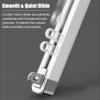Curtain Track Ceiling/ Wall Mounted Curtain Track Set, Retractable Aluminum Curtain Rail System with Hooks, Quiet Curtain Track Pole for Bedroom/ Hospital ( Color : Ceiling , Size : 0.85-1.5m(2.8-4.9f view 4