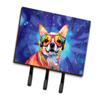 Caroline's Treasures Chihuahua Hippie Dawg Leash or Key Holder Wall Hooks, Key Hooks Holder, Coat Rack Wall Mount, Coat Hooks, Hooks for Hanging Keys, Towels, Aprons, Leashes view 1
