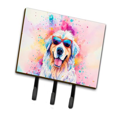 Caroline's Treasures Great Pyrenees Hippie Dawg Leash or Key Holder Wall Hooks, Key Hooks Holder, Coat Rack Wall Mount, Coat Hooks, Hooks for Hanging Keys, Towels, Aprons, Leashes