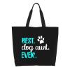 Best Dog Aunt Ever Women'S Lightweight Canvas Handbag Waterproof Reusable Shopping Bag view 3