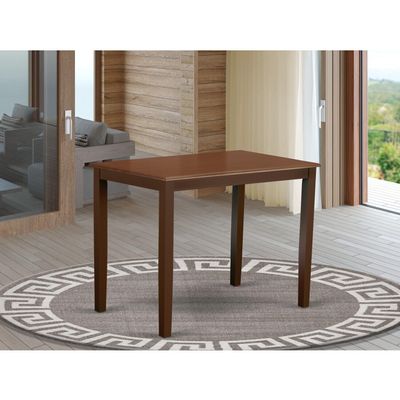 HomeStock Counter Height Table Southwestern Style Rectangle Pub Table Buttermilk Cherry Finish Leg Room