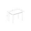 HomeStock Counter Height Table Southwestern Style Rectangle Pub Table Buttermilk Cherry Finish Leg Room view 2