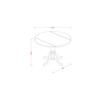 HomeStock Round Wood Dining Table - Sturdy Kitchen Table for Small Spaces Black and Cherry/42-Inch with Dropleaf view 2