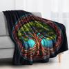 zcwl Tree of Life Blanket Twin Size, Fleece Throw Blanket for Couch Bed Sofa, Fantasy Patterned Blankets and Throws, Super Soft Cozy Fuzzy Plush Flannel Blanket, 60x80, Decor & Gift view 2