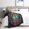 zcwl Tree of Life Blanket Twin Size, Fleece Throw Blanket for Couch Bed Sofa, Fantasy Patterned Blankets and Throws, Super Soft Cozy Fuzzy Plush Flannel Blanket, 60x80, Decor & Gift view 3