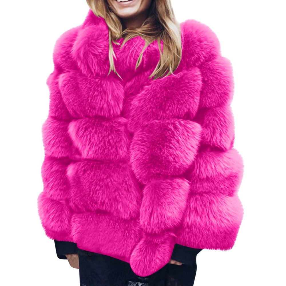 ZBYY Women Winter Coat Jacket Luxury Faux Fur Fluffy Coat Long Sleeve Open Front Warm Jackets Parka Outwears Overcoat