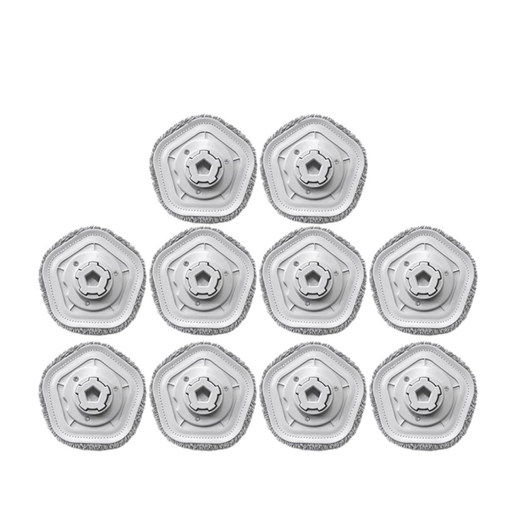 BebeXi Mop Pad Accessories Vacuum Cleaner Vacuum Self-Cleaning and Mop Mop Cloth Replacement Parts.Compatible for Dreame. W10 Pro (Color : 10pcs)