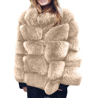 ZBYY Women Winter Coat Jacket Luxury Faux Fur Fluffy Coat Long Sleeve Open Front Warm Jackets Parka Outwears Overcoat