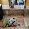 Caroline's Treasures DAC2968DDM Panda Dish Drying Mat Absorbent Dish Drying Mat Pad for Kitchen Counter Dish Drainer Mat for Countertop, 14 x 21", Multicolor view 2