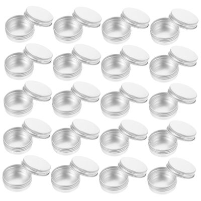 50 Pack 30ml Silver Aluminum Spiral Lid Container for Travel