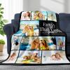 Custom Blanket With Pictures Personalised Photo Blanket Flannel Personalized Throw Blanket With Your Own Pictures Custom Blanket with Photo Collages For Family Birthday Wedding Gift(10 pictures) view 1