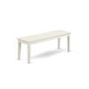 HomeStock Antique Accent Bench Wood Seat - Linen White Finish Seating - Farmhouse Entryway Decor view 2