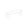 HomeStock Antique Accent Bench Wood Seat - Linen White Finish Seating - Farmhouse Entryway Decor view 3