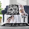 Custom Blanket With Pictures Texts-Personalised Photo Blanket Flannel Personalized Throw Blanket With Your Own Pictures Custom Blanket with Photo Collages For Family Birthday Wedding Gift(3 pictures) view 1