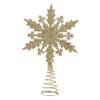 FONDOTIN Christmas Star Tree Topper Ornament Vintage Snowflake Design Glittering Finish for Indoor Holiday Decorations Adds to Your Xmas Tree view 1