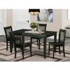 HomeStock Formal Dining Room Set - Dinette Table & Chairs - Mediterranean Style - Asian Hardwood - Black Finish view 1