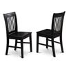 HomeStock Formal Dining Room Set - Dinette Table & Chairs - Mediterranean Style - Asian Hardwood - Black Finish view 3