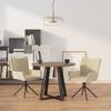 vidaXL Modern Swivel Dining Chairs 2 pcs in Elegant Cream Velvet  Contemporary and Stylish Dinner Seating with a Comfortable Swivel Base view 2