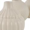 Deco 79 Ceramic Abstract Decorative Vase Small Textured Centerpiece Vases with Varying Shapes and Patterns, Set of 3 Flower Vases for Home Decoration 5" W, 6" H, Cream view 2