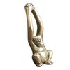 HOMSFOU Brass Proboscis Monkey Gorilla Sculpture Monkey Ornament Gibbon Sculpture Brass Animal Statue Chimp Figurines Gibbon Figure Miniature Animals Miniature Gibbon Statue China Long arm view 1