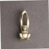 HOMSFOU Brass Proboscis Monkey Gorilla Sculpture Monkey Ornament Gibbon Sculpture Brass Animal Statue Chimp Figurines Gibbon Figure Miniature Animals Miniature Gibbon Statue China Long arm view 3