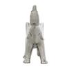 Deco 79 Ceramic Elephant Decorative Sculpture Standing Home Decor Statue, Accent Figurine 10" x 4" x 10", Silver view 4