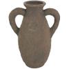 Deco 79 Ceramic Handmade Decorative Vase Textured Centerpiece Vase with Wide Rounded Handles, Flower Vase for Home Decoration 10" x 7" x 14", Dark Brown view 1