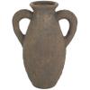 Deco 79 Ceramic Handmade Decorative Vase Textured Centerpiece Vase with Wide Rounded Handles, Flower Vase for Home Decoration 10" x 7" x 14", Dark Brown view 3