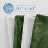 Elegant Comfort Reversible, Solid Sherpa Throw Blanket, All-Season Blanket- Super Soft, Cozy and Plush- Decorative Throw, Perfect for Lounging, 50 x 60 inches, Sherpa Throw Sage view 3