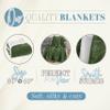 Elegant Comfort Reversible, Solid Sherpa Throw Blanket, All-Season Blanket- Super Soft, Cozy and Plush- Decorative Throw, Perfect for Lounging, 50 x 60 inches, Sherpa Throw Sage view 4
