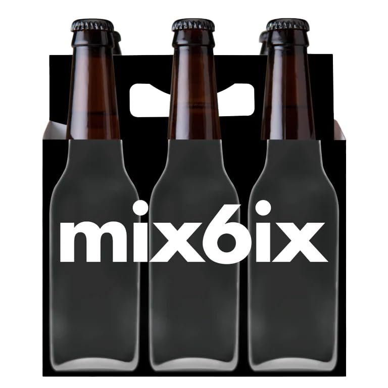 ICE N COLD 6pk Cardboard Carrier (Black XRay, 12ct) | Holds 6pk 12oz Bottles