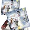 20-ct 13x13 Christmas Napkins for Decoupage - Snowman Winter Cocktail Napkins for Kids - Beautiful Paper Napkins With Cute Girl Embrace Design view 2