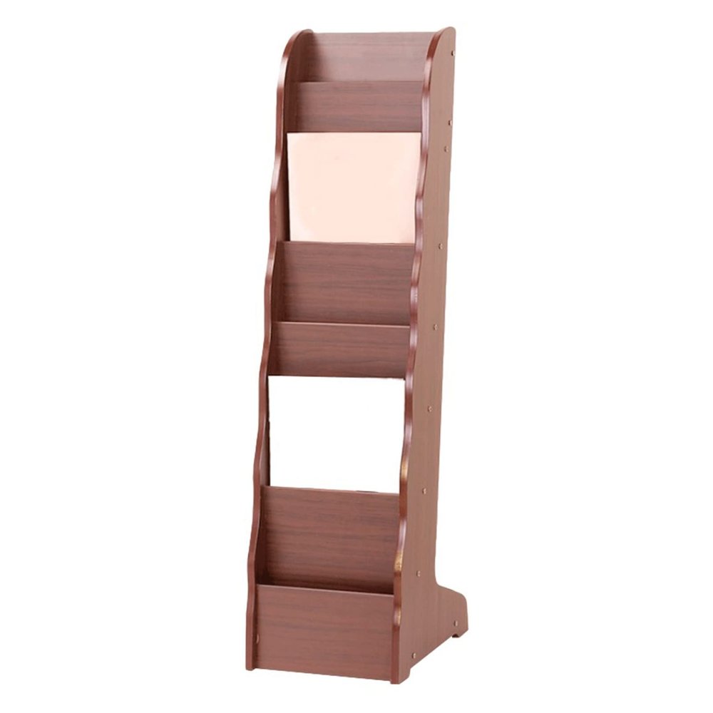 GRFIT Magazine Rack Wooden Newspaper Rack Magazine Rack Book Rack Storage Rack Display Rack Office Shelf Floor Office Supplies 26X29X96cm Magazine Display