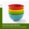 Abaodam 4pcs Muffin Molds Non-stick Round Baking Cups for Cake Baking Tools Random Colors for Birthdays and Parties view 3
