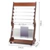 GRFIT Magazine Rack Wooden Newspaper Rack Magazine Rack Book Rack Storage Rack Display Rack Office Shelf Floor Office Supplies 64X30X106cm Magazine Display view 2