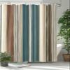 Houseown Shower Curtain, Boho Style Stripe Vertical Stripe Washable Shower Curtain with Hooks Bath Decor Fabric Shower Curtains for Bathroom, Hotel, Stalls, Bathtubs, 36x72 in view 1