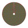 Christmas Tree Skirt 36" Green and Red Polka Dots on Dark Gray Linen Xmas Tree Skirt for Holiday Party Christmas Tree Mat Decorations Indoor Outdoor view 2