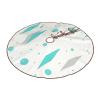 Christmas Tree Skirt 36" Retro Turquoise Diamond & Starburst Linen Xmas Tree Skirt for Holiday Party Christmas Tree Mat Decorations Indoor Outdoor view 3