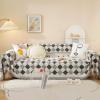 1/2/3/4 Seaters Sofa Throw Covers Printed Sofa Towel Chenille Sofa Slipcover With Tassels L/U Shape Anti-Slip Luxury Couch Cover Multipurpose Throws Blankets For Sofas Picnic(180X130cm,Gray 5) view 1