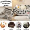 1/2/3/4 Seaters Sofa Throw Covers Printed Sofa Towel Chenille Sofa Slipcover With Tassels L/U Shape Anti-Slip Luxury Couch Cover Multipurpose Throws Blankets For Sofas Picnic(180X130cm,Gray 5) view 2