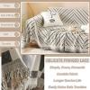 1/2/3/4 Seaters Sofa Throw Covers Printed Sofa Towel Chenille Sofa Slipcover With Tassels L/U Shape Anti-Slip Luxury Couch Cover Multipurpose Throws Blankets For Sofas Picnic(180X130cm,Gray 5) view 4