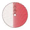 Christmas Tree Skirt 48" Geometric Patterns Christmas Red White Abstract Linen Xmas Tree Skirt for Holiday Party Christmas Tree Mat Decorations Indoor Outdoor view 2