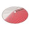 Christmas Tree Skirt 48" Geometric Patterns Christmas Red White Abstract Linen Xmas Tree Skirt for Holiday Party Christmas Tree Mat Decorations Indoor Outdoor view 3