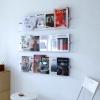 SHYP Wall Mount Acrylic Brochure Holder Magazine Rack Floating Bookshelf Wall Decor Display Stand Literature Storage Rack for Home, Living Room, Office, Clear - 3 Pack (Size : 100cm/39.4in) view 4