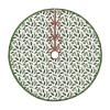 Christmas Tree Skirt 36" Pine and Holly Linen Xmas Tree Skirt for Holiday Party Christmas Tree Mat Decorations Indoor Outdoor view 2