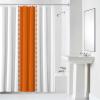 Shower Curtain, Orange White Stripes Minimalist Simple Pattern Washable Shower Curtain with Hooks Bath Decor Fabric Shower Curtains for Bathroom, Hotel, Stalls, Bathtubs, 36x72 in view 2