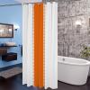 Shower Curtain, Orange White Stripes Minimalist Simple Pattern Washable Shower Curtain with Hooks Bath Decor Fabric Shower Curtains for Bathroom, Hotel, Stalls, Bathtubs, 36x72 in view 4