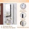 Renmlion Ceiling Hanging Mirror with Metal Framed Bathroom Mirror, White Ceiling Mounted Mirrors Wall Vanity Makeup Mirror Simple Glass Mirror Clear and Practical, White (Size : 40cmx70cm) view 3