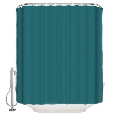 Shower Curtain, Solid Color Teal Washable Shower Curtain with Hooks Bath Decor Fabric Shower Curtains for Bathroom, Hotel, Stalls, Bathtubs, 72x78 in