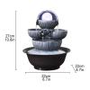 DYPASA Tabletop Fountain Stacking Creative Modeling Simple Indoor Running Water Desktop Fountain Decoration Feng Shui Ball Office Decorations Water Fountain Decor view 2